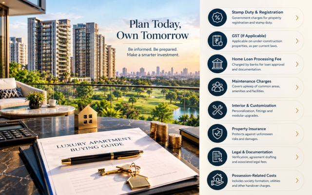 Additional Costs of Buying a Luxury Apartment in Gurgaon